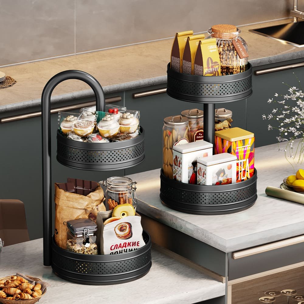 Rotating spice rack 360 degree turntable