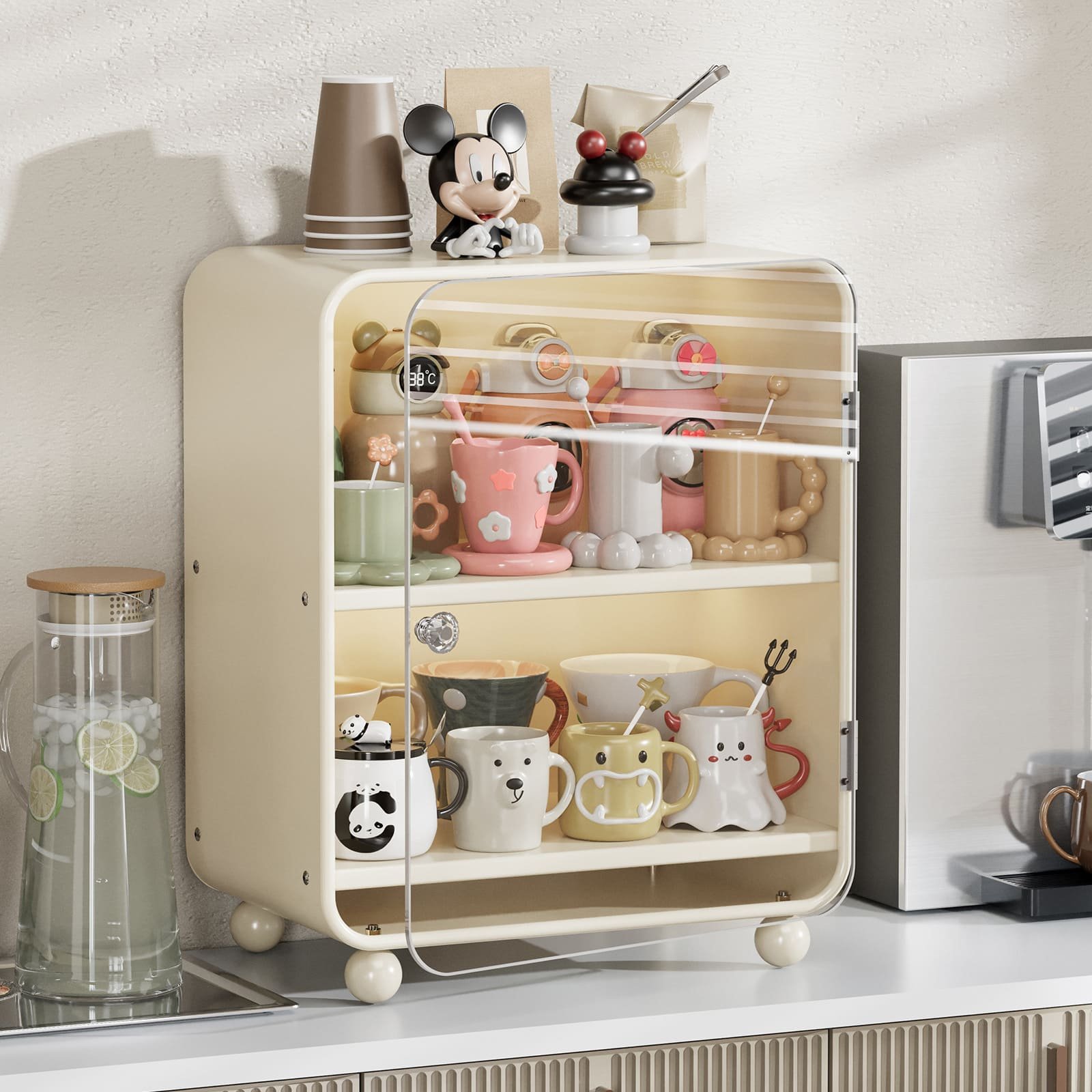Dust-Proof & Water-Draining Display Storage Cabinet