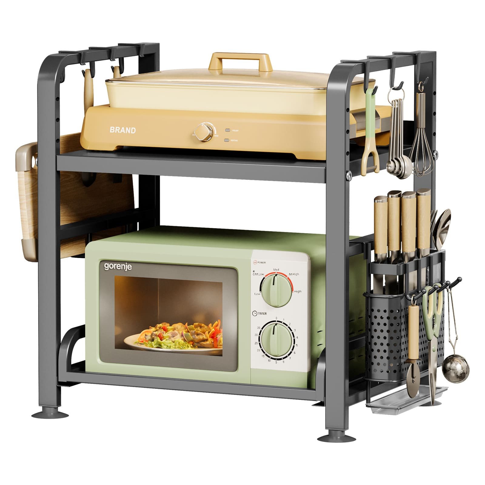 2 Tiers Micro-oven Storage Rack Manufacturer