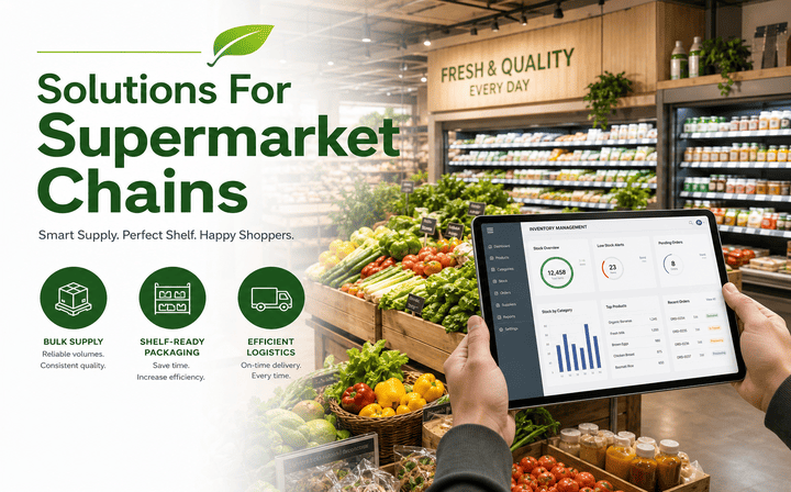 Supermarket chains solution -- high-volume retail kitchen product supply